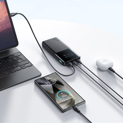 Ekstern batteri Joyroom JR-PBF20, 10000mAh, 25W, QC + PD, 1 x USB-C - 2 x USB-A, Sort