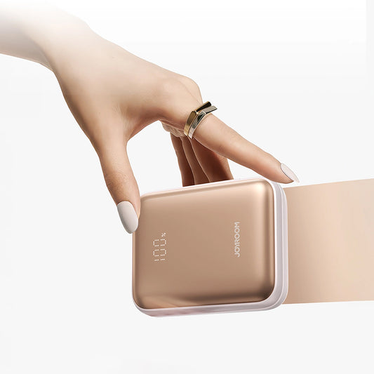 Ekstern batteri Joyroom JR-PBF27, 10000mAh, 22.5W, PD, 1 x Lightning - 2 x USB-C, Guld
