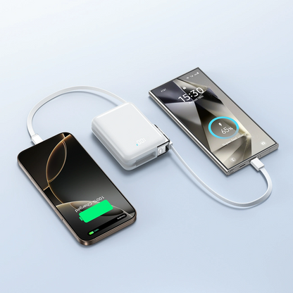 Ekstern batteri Joyroom JR-PBF27 Pro, 10000mAh, 30W, QC + PD, 1 x Lightning - 2 x USB-C, Hvid