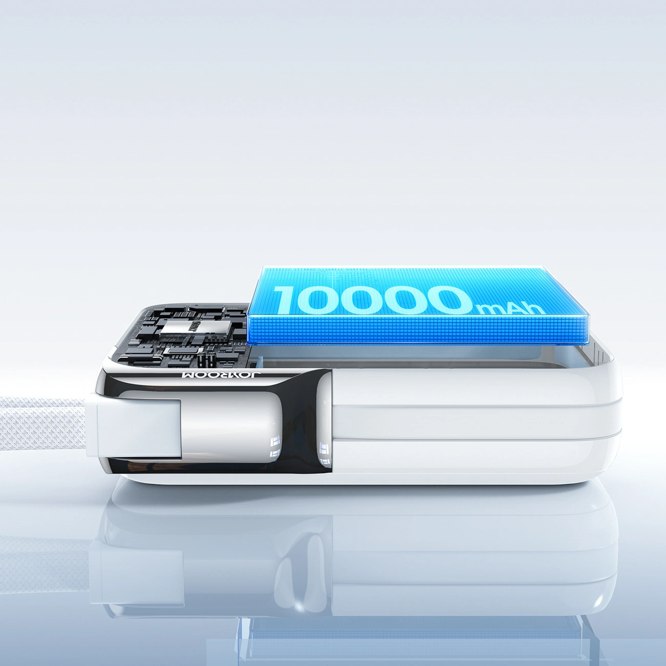Ekstern batteri Joyroom JR-PBF27 Pro, 10000mAh, 30W, QC + PD, 1 x Lightning - 2 x USB-C, Hvid