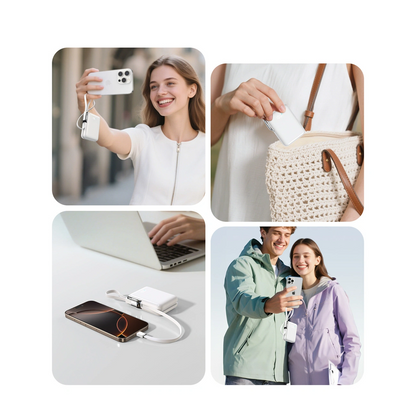 Ekstern batteri Joyroom JR-PBF27 Pro, 10000mAh, 30W, QC + PD, 1 x Lightning - 2 x USB-C, Hvid