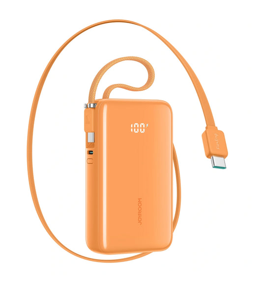 Joyroom JR-PR2 Ekstern Batteri, 10000mAh, 35W, PD, 3 x USB-C, Orange