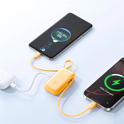 Joyroom JR-PR2L Ekstern Batteri, 10000mAh, 35W, QC + PD, 1 x Lightning - 2 x USB-C, Orange