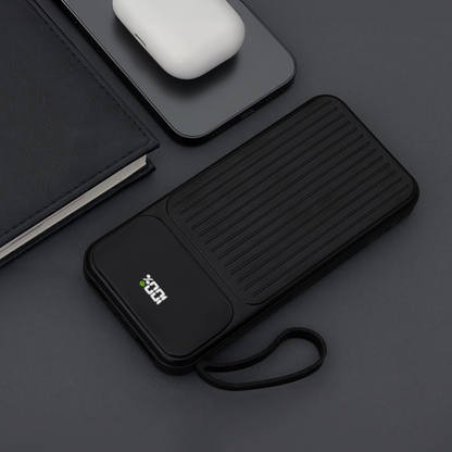 Ekstern batteri MaXlife MXPB-06, 10000mAh, 22.5W, QC + PD, 1 x Lightning - 2 x USB-A - 2 x USB-C, Sort