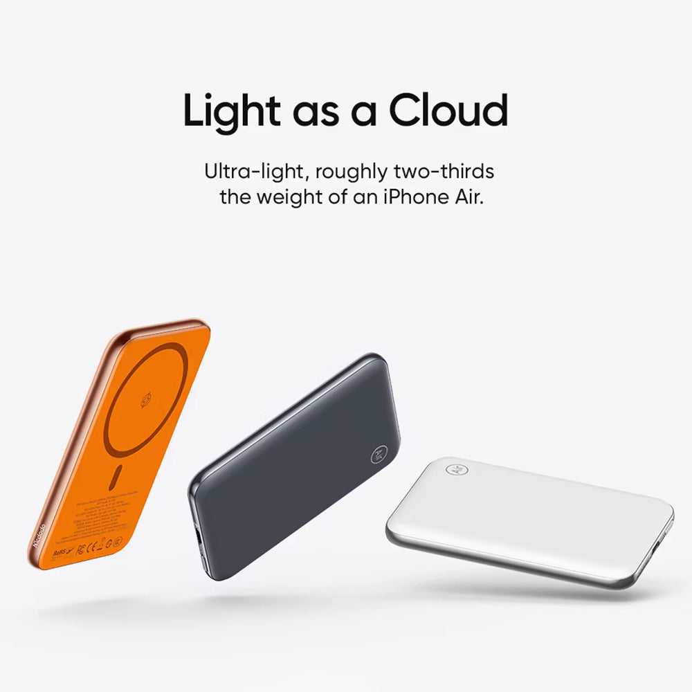Trådløs Ekstern Batteri McDodo MC-2931 Meta Air, 5000mAh, 20W, PD + FQI, 1 x QI - 1 x USB-C, Sort