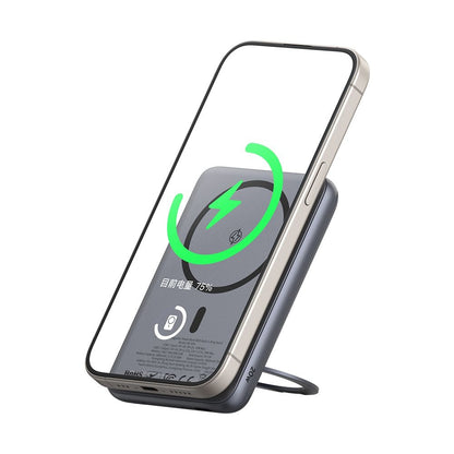 Ekstern trådløs batteri McDodo MC-8361 Meta, 5000mAh, 20W, PD + FQI, 1 x QI - 1 x USB-C, Grå