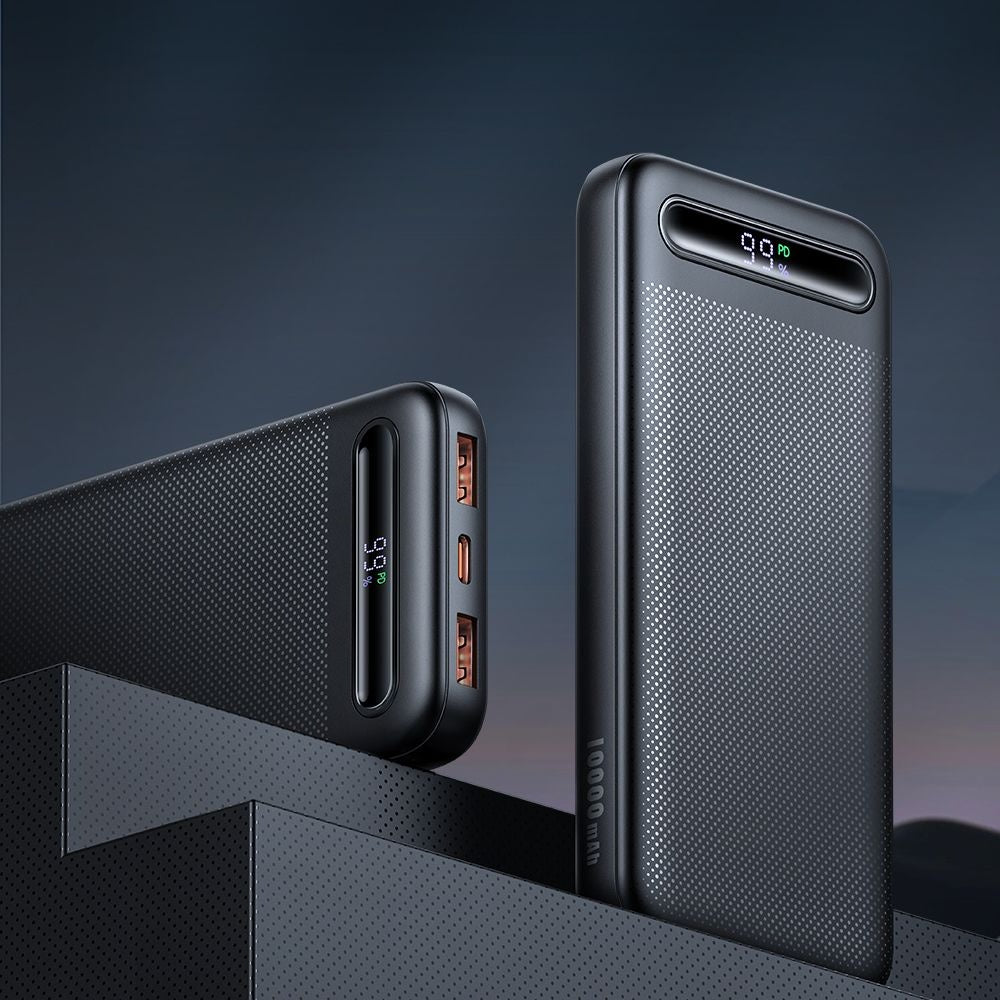 Ekstern batteri McDodo MC-3881 Star, 10000mAh, 22.5W, QC + PD, 2 x USB-A - 1 x USB-C, Sort