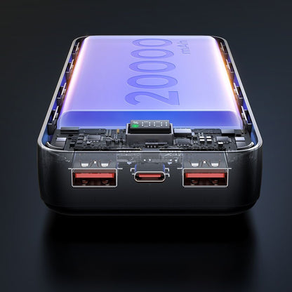 Ekstern batteri McDodo MC-4230, 20000mAh, 22.5W, QC + PD, 2 x USB-A - 1 x USB-C, Sort