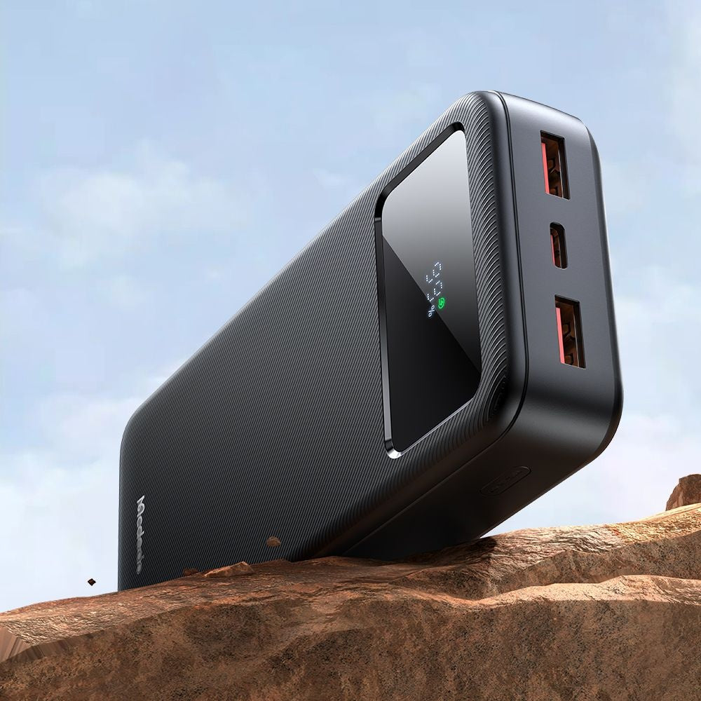 Ekstern batteri McDodo MC-4230, 20000mAh, 22.5W, QC + PD, 2 x USB-A - 1 x USB-C, Sort