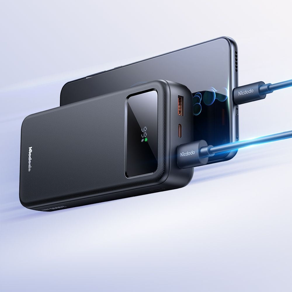 Ekstern batteri McDodo MC-4230, 20000mAh, 22.5W, QC + PD, 2 x USB-A - 1 x USB-C, Sort
