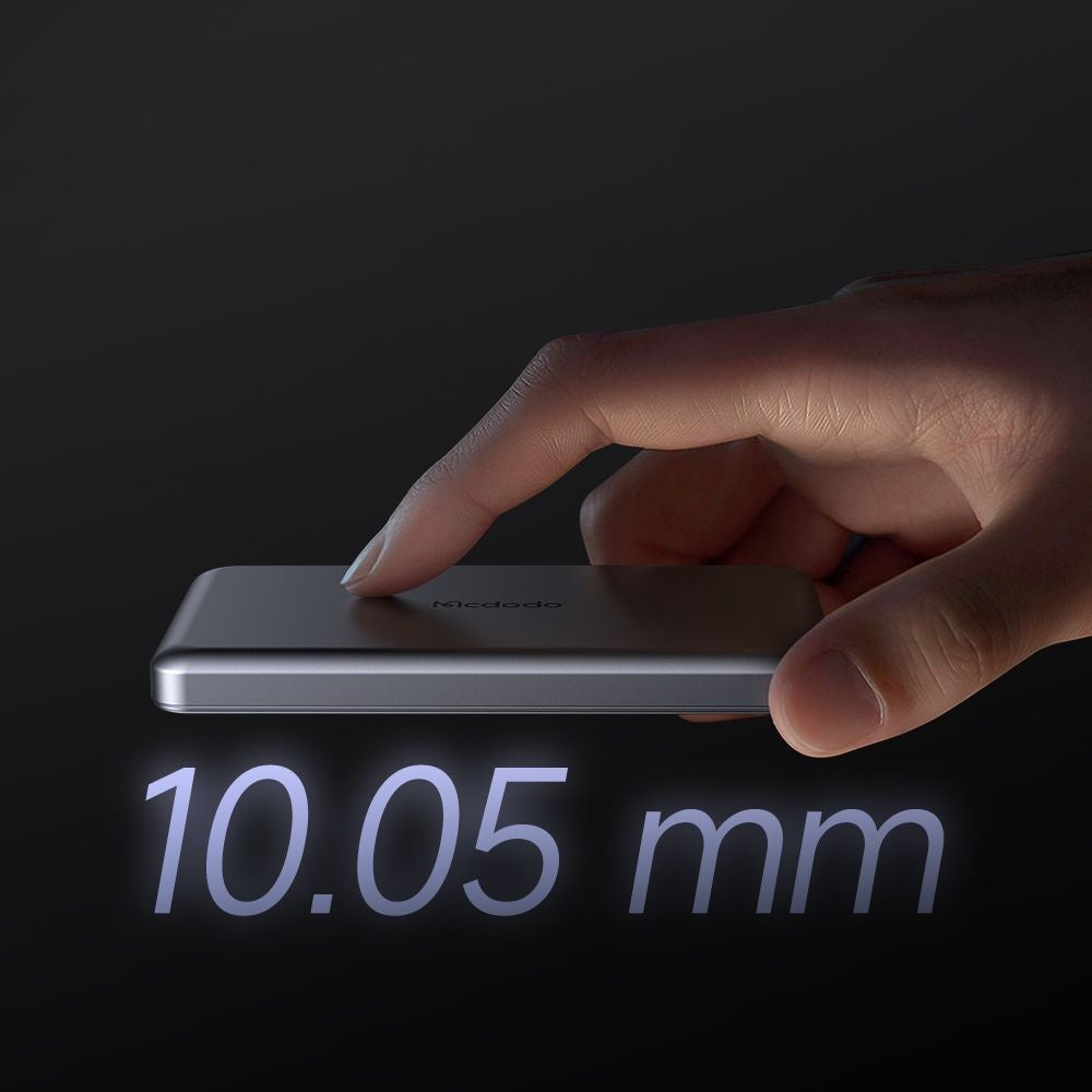 McDodo MC-4641 Meta Wireless External Battery, 5000mAh, 20W, PD + FQI, 1 x QI - 1 x USB-C, Black