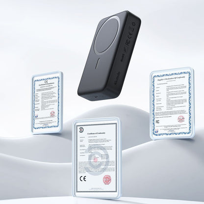 Ekstern Trådløs Batteri McDodo MC-5021 Ambilight, 20000mAh, 20W, PD + FQI, 1 x QI - 1 x USB-C, Sort