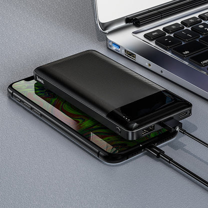 Ekstern Batteri HOCO J72, 10000mAh, 10W, 2 x USB-A, Sort