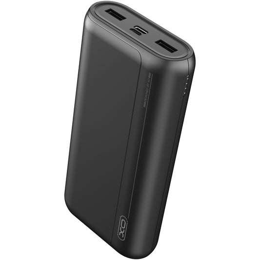 Ekstern batteri XO Design PR127, 20000mAh, 22.5W, QC + PD, 1 x USB-C - 2 x USB-A, Sort