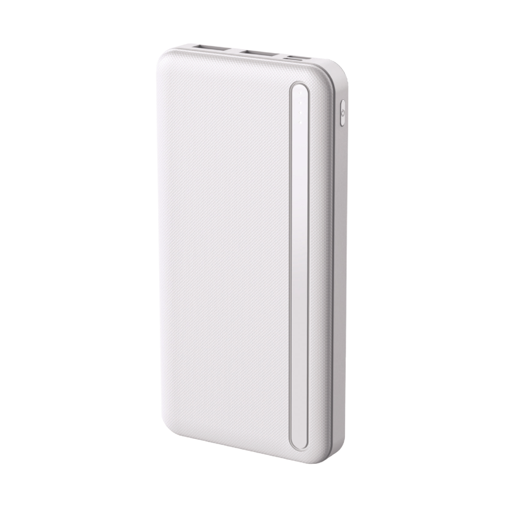 Ekstern batteri Setty PB1-101, 10000mAh, 10W, 2 x USB-A, Hvid