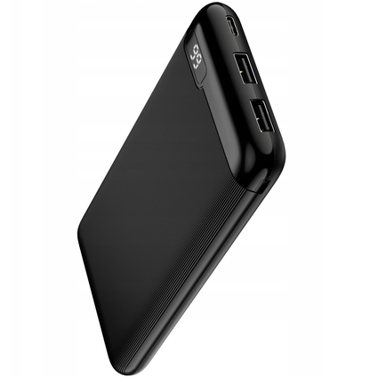 Ekstern batteri Setty SPBL-10, 10000mAh, 10W, 2 x USB-A, Sort