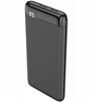 Ekstern batteri Setty SPBL-10, 10000mAh, 10W, 2 x USB-A, Sort