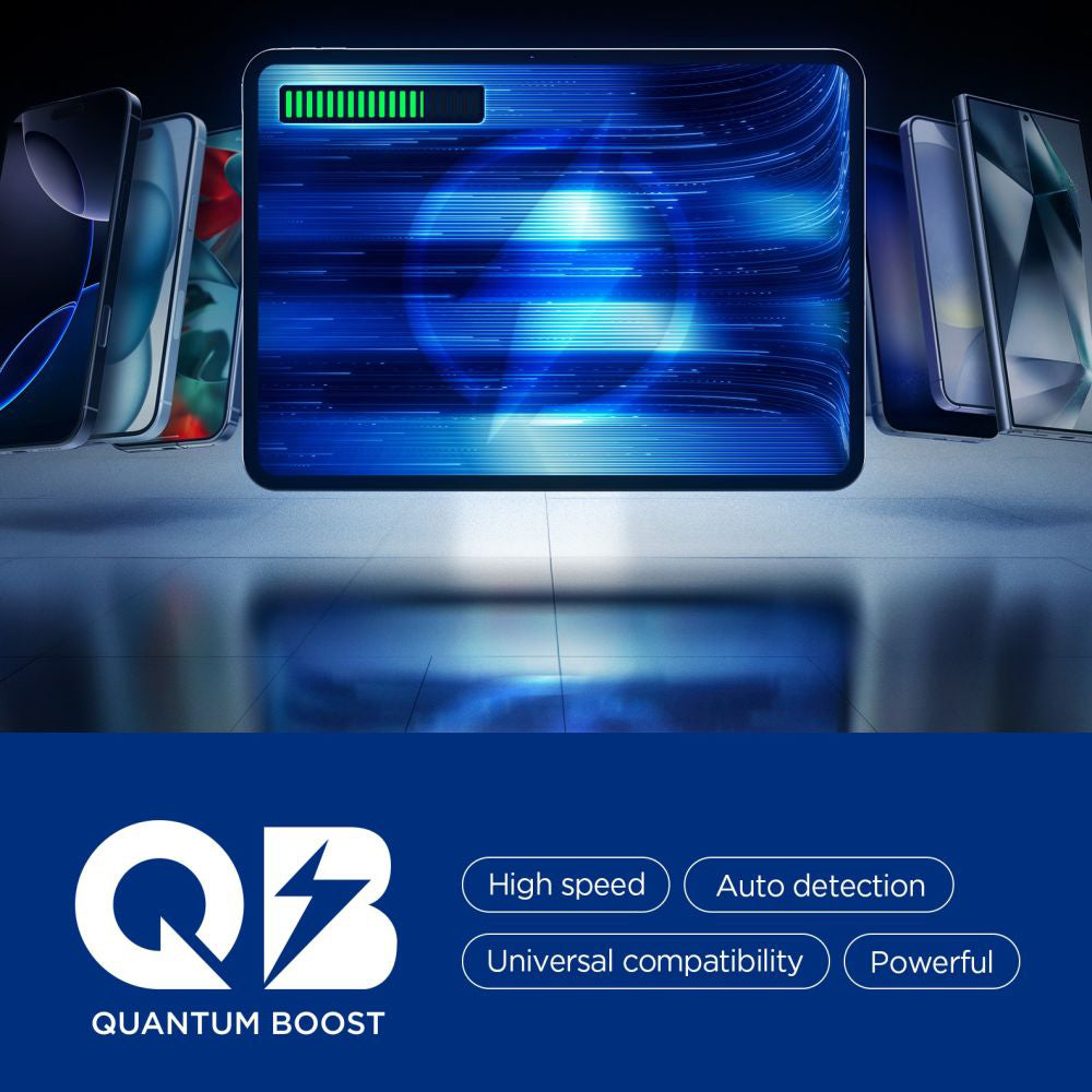 Spigen External Battery, 30000mAh, 30W, QC + PD, 1 x USB-A - 2 x USB-C, Black