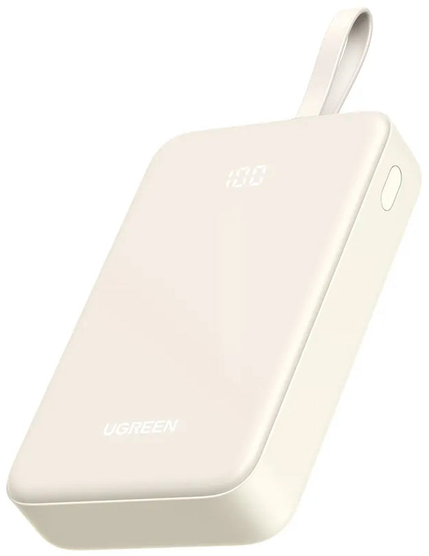 Ekstern Batteri UGREEN PB521, 20000mAh, 30W, QC + PD, 1 x USB-A - 2 x USB-C, Hvid