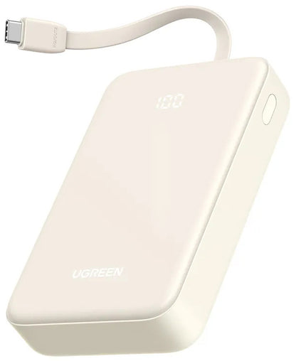 Ekstern Batteri UGREEN PB521, 20000mAh, 30W, QC + PD, 1 x USB-A - 2 x USB-C, Hvid