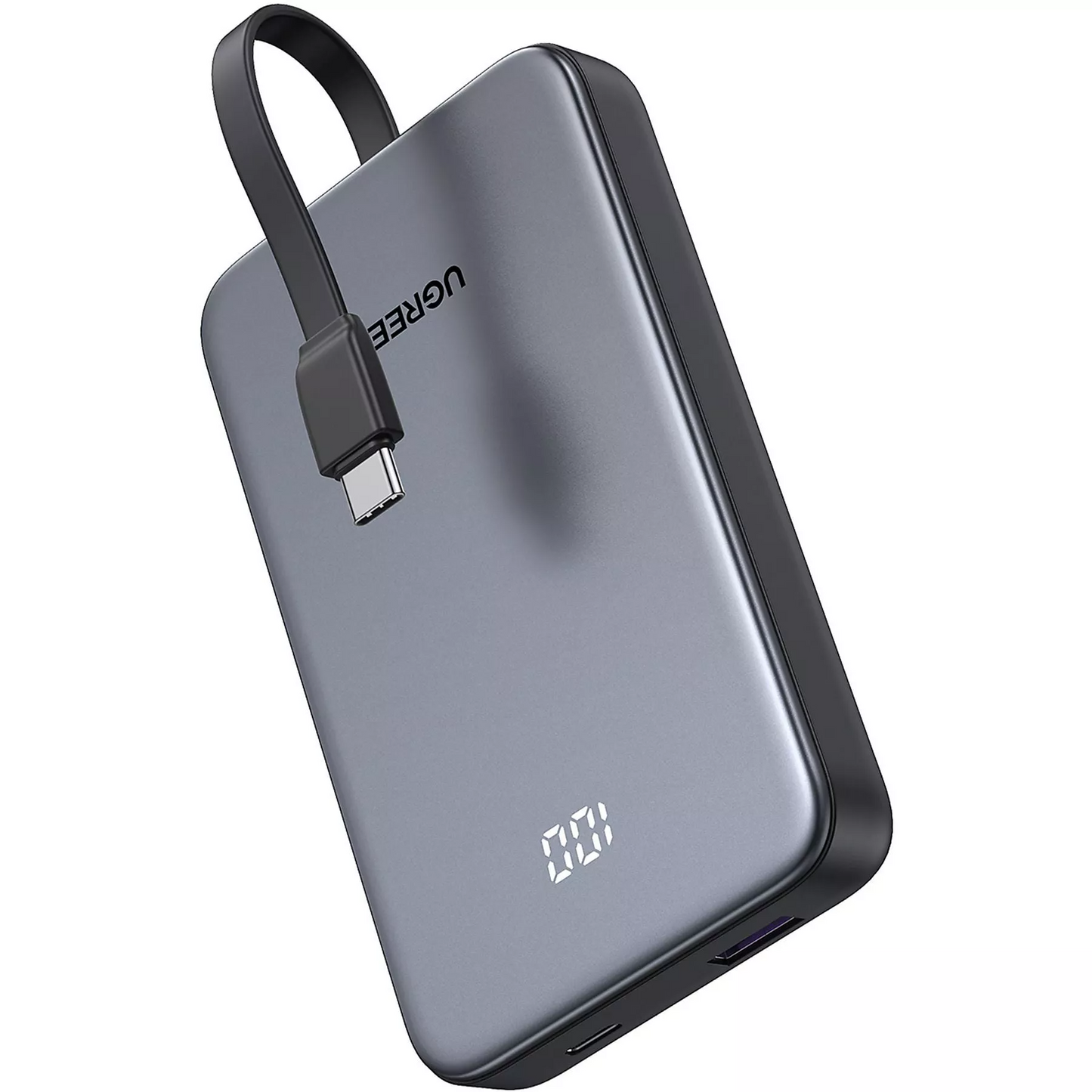 Ekstern Batteri UGREEN PB526 (75161B), 10000mAh, 20W, QC + PD, 1 x USB-A - 2 x USB-C, Grå