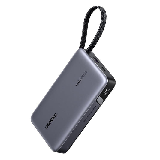 UGREEN PB551 Ekstern Batteri (55992), 20000mAh, 145W, QC + PD, 1 x USB-A - 2 x USB-C, Grå