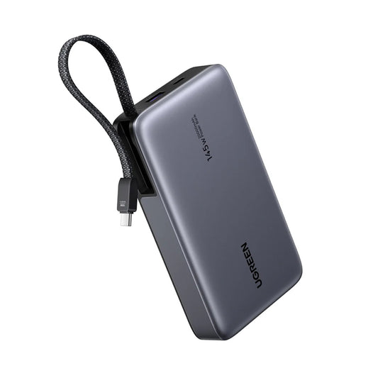UGREEN PB551 Ekstern Batteri (55992), 20000mAh, 145W, QC + PD, 1 x USB-A - 2 x USB-C, Grå