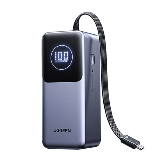 Ekstern batteri UGREEN PB723, 20000mAh, 130W, QC + PD, 1 x USB-A - 2 x USB-C, Grå