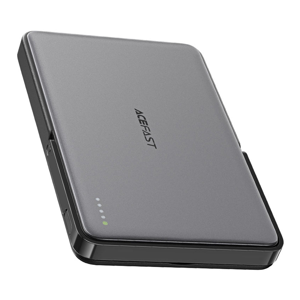 Trådløs Ekstern Batteri Acefast M16, 5000mAh, 18W, PD + FQI, 1 x QI - 1 x USB-C, Sort