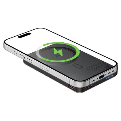 Ekstern trådløs batteri Acefast M30, 5000mAh, 20W, PD + FQI, 1 x QI - 2 x USB-C, Sort
