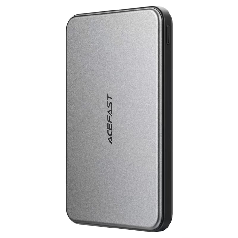 Ekstern trådløs batteri Acefast M30, 5000mAh, 20W, PD + FQI, 1 x QI - 2 x USB-C, Sort