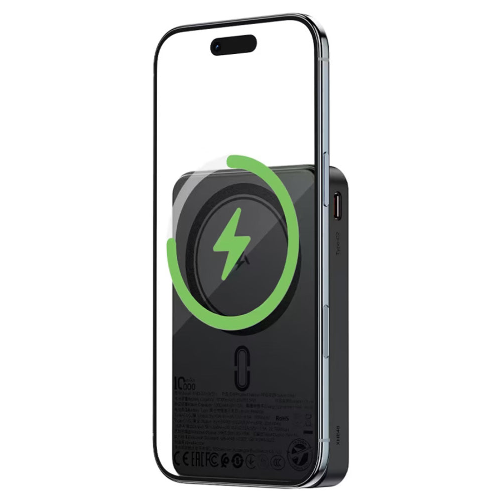 Ekstern trådløs batteri Acefast M31, 10000mAh, 22.5W, QC + PD + FQI, 1 x QI - 1 x USB-A - 2 x USB-C, Sort
