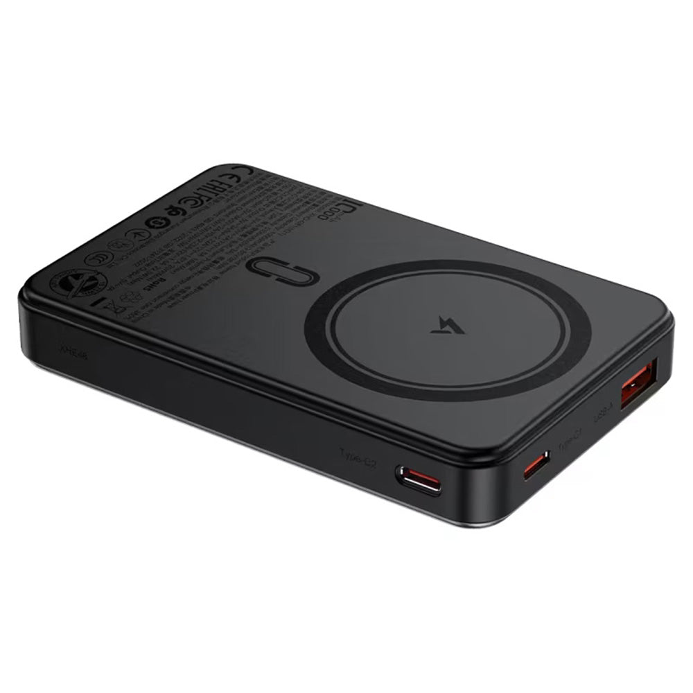 Ekstern trådløs batteri Acefast M31, 10000mAh, 22.5W, QC + PD + FQI, 1 x QI - 1 x USB-A - 2 x USB-C, Sort