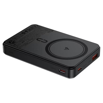 Ekstern trådløs batteri Acefast M31, 10000mAh, 22.5W, QC + PD + FQI, 1 x QI - 1 x USB-A - 2 x USB-C, Sort