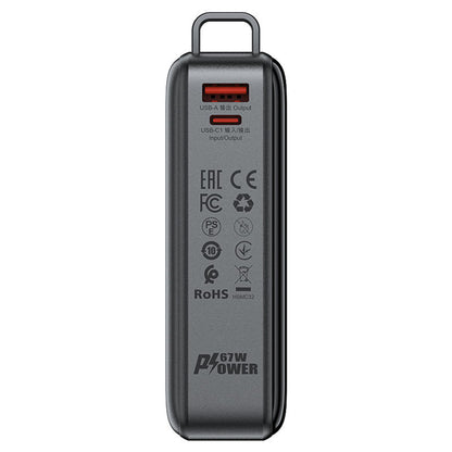 Ekstern batteri Acefast M4, 20000mAh, 67W, PD, 1 x USB-A - 2 x USB-C, Sort