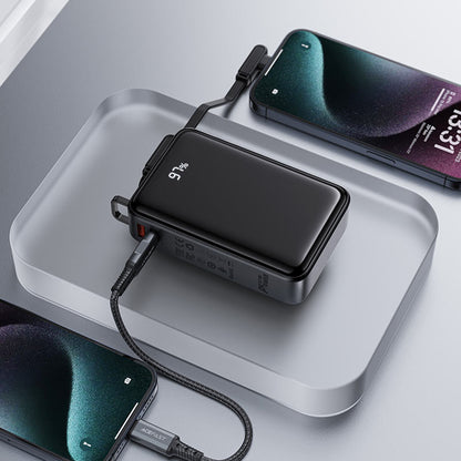 Ekstern batteri Acefast M4, 20000mAh, 67W, PD, 1 x USB-A - 2 x USB-C, Sort