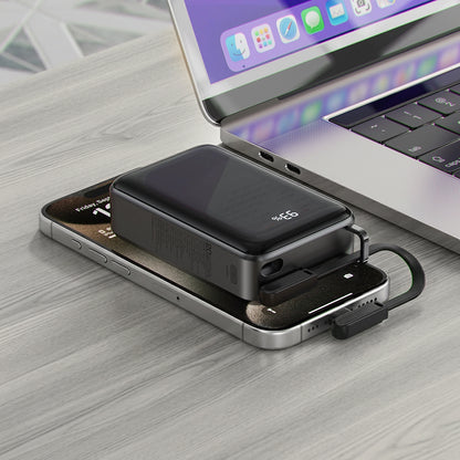 Ekstern batteri Acefast M4, 20000mAh, 67W, PD, 1 x USB-A - 2 x USB-C, Sort