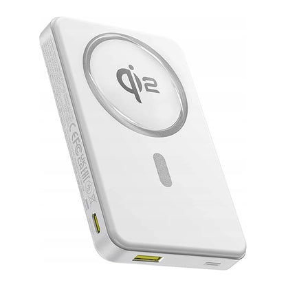 Ekstern trådløs batteri Baseus Airpow2 Qi2, 10000mAh, 22.5W, QC + PD + FQI, 1 x QI - 1 x USB-A - 1 x USB-C, Hvid P10080000213-00
