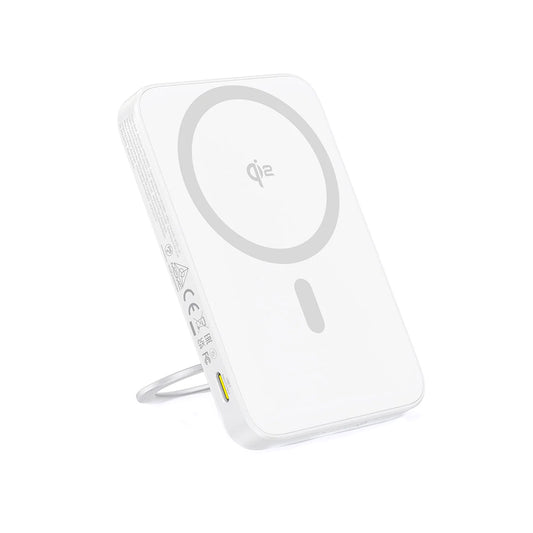 Ekstern trådløs batteri Baseus PicoGo, 5000mAh, 20W, PD + FQI, 1 x QI - 1 x USB-C, Hvid P10076800213-01