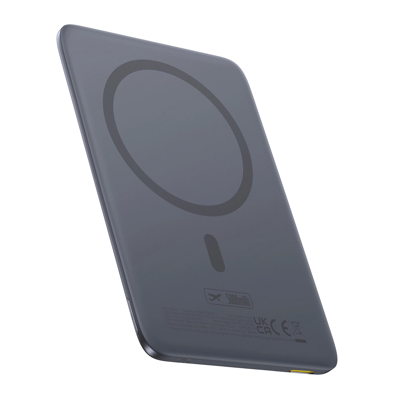 Ekstern Trådløs Batteri Baseus PicoGo AM41, 5000mAh, 20W, PD + FQI, 1 x QI - 1 x USB-C, Grå P1007680C813-00