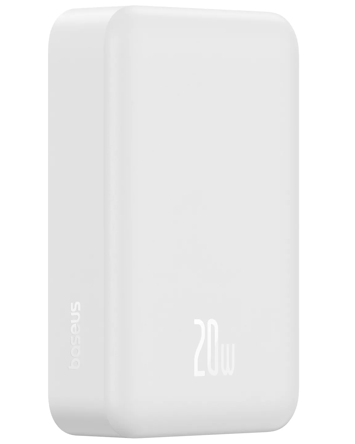 Trådløs Ekstern Batteri Baseus EnerFill FM41 Mini, 20000mAh, 20W, PD + FQI, 1 x QI - 1 x USB-C, Hvid E0027U01