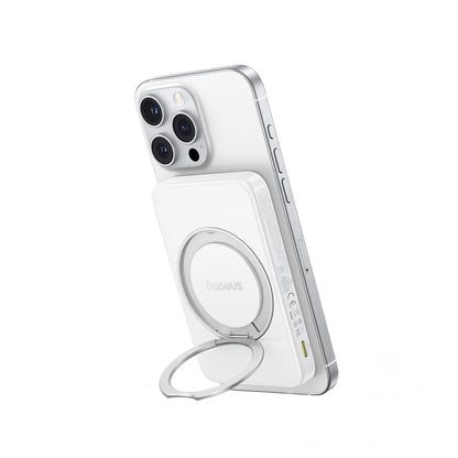 Ekstern trådløs batteri Baseus PicoGo, 5000mAh, 20W, PD + FQI, 1 x QI - 1 x USB-C, Hvid P10076800213-01