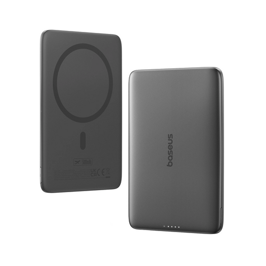 Ekstern trådløs batteri Baseus PicoGo AM41, 5000mAh, 20W, PD + FQI, 1 x QI - 1 x USB-C, Sort