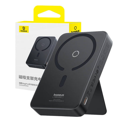 Ekstern trådløs batteri Baseus MagPro PPCXZ05, 5000mAh, 20W, PD + FQI, 1 x QI - 1 x USB-C, Sort, Genforseglet P10064101123-00