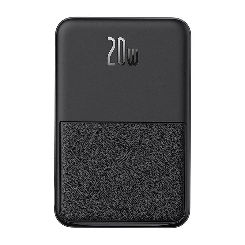 Ekstern trådløs batteri Baseus MagPro PPCXZ05, 5000mAh, 20W, PD + FQI, 1 x QI - 1 x USB-C, Sort, Genforseglet P10064101123-00
