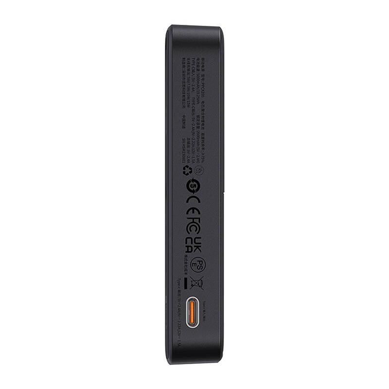 Ekstern trådløs batteri Baseus MagPro PPCXZ05, 5000mAh, 20W, PD + FQI, 1 x QI - 1 x USB-C, Sort, Genforseglet P10064101123-00