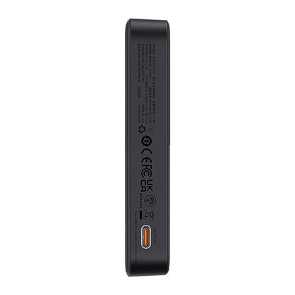 Ekstern trådløs batteri Baseus MagPro PPCXZ05, 5000mAh, 20W, PD + FQI, 1 x QI - 1 x USB-C, Sort, Genforseglet P10064101123-00