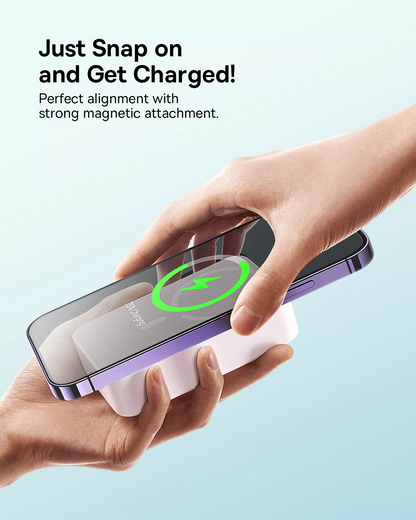 Trådløs Ekstern Batteri Baseus EnerFill FM41 Mini, 20000mAh, 20W, PD + FQI, 1 x QI - 1 x USB-C, Hvid E0027U01