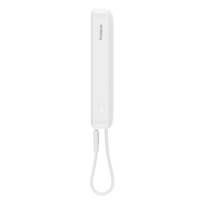 Ekstern Trådløs Batteri Baseus Magnetic Mini, 10000mAh, 30W, PD + FQI, 1 x QI - 2 x USB-C, Hvid P1002210B223-00