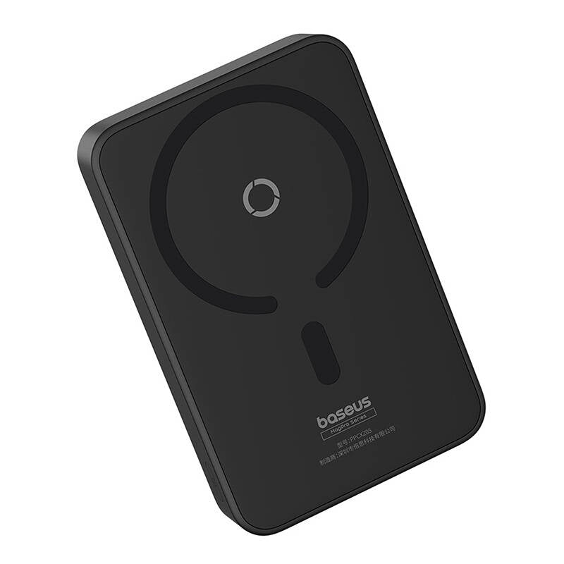 Ekstern trådløs batteri Baseus MagPro PPCXZ05, 5000mAh, 20W, PD + FQI, 1 x QI - 1 x USB-C, Sort, Genforseglet P10064101123-00